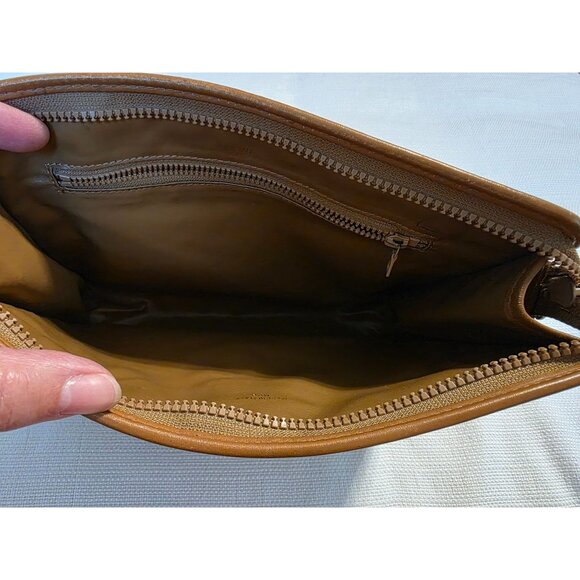 CELINE Vintage Macadam Coated Canvas Clutch Pouch Brown Logo Paris - Picture 5 of 10